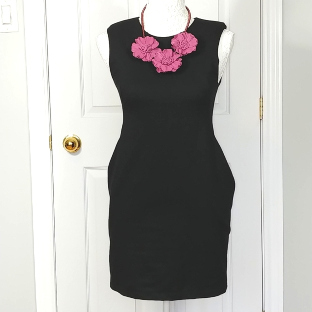 Zara Y2K Black Shift Dress with pockets size small